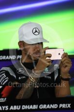 World © Octane Photographic Ltd. F1 FIA Driver Press Conference part2, Yas Marina circuit, Abu Dhabi. Thursday 24th November 2016. Mercedes AMG Petronas – Lewis Hamilton. Digital Ref :