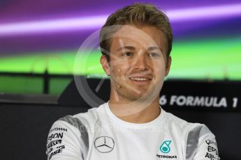 World © Octane Photographic Ltd. F1 FIA Driver Press Conference part2, Yas Marina circuit, Abu Dhabi. Thursday 24th November 2016. Mercedes AMG Petronas – Nico Rosberg . Digital Ref :