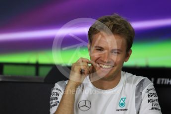 World © Octane Photographic Ltd. F1 FIA Driver Press Conference part2, Yas Marina circuit, Abu Dhabi. Thursday 24th November 2016. Mercedes AMG Petronas – Nico Rosberg . Digital Ref :