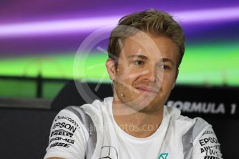 World © Octane Photographic Ltd. F1 FIA Driver Press Conference part2, Yas Marina circuit, Abu Dhabi. Thursday 24th November 2016. Mercedes AMG Petronas – Nico Rosberg . Digital Ref :
