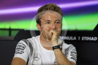 World © Octane Photographic Ltd. F1 FIA Driver Press Conference part2, Yas Marina circuit, Abu Dhabi. Thursday 24th November 2016. Mercedes AMG Petronas – Nico Rosberg . Digital Ref :