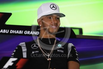 World © Octane Photographic Ltd. F1 FIA Driver Press Conference part2, Yas Marina circuit, Abu Dhabi. Thursday 24th November 2016. Mercedes AMG Petronas – Lewis Hamilton. Digital Ref :