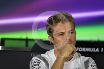World © Octane Photographic Ltd. F1 FIA Driver Press Conference part2, Yas Marina circuit, Abu Dhabi. Thursday 24th November 2016. Mercedes AMG Petronas – Nico Rosberg . Digital Ref :