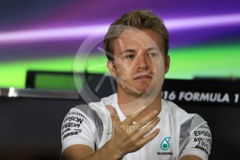 World © Octane Photographic Ltd. F1 FIA Driver Press Conference part2, Yas Marina circuit, Abu Dhabi. Thursday 24th November 2016. Mercedes AMG Petronas – Nico Rosberg . Digital Ref :