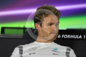 World © Octane Photographic Ltd. F1 FIA Driver Press Conference part2, Yas Marina circuit, Abu Dhabi. Thursday 24th November 2016. Mercedes AMG Petronas – Nico Rosberg . Digital Ref :