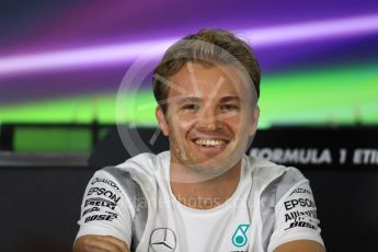 World © Octane Photographic Ltd. F1 FIA Driver Press Conference part2, Yas Marina circuit, Abu Dhabi. Thursday 24th November 2016. Mercedes AMG Petronas – Nico Rosberg . Digital Ref :