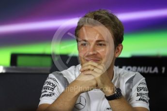 World © Octane Photographic Ltd. F1 FIA Driver Press Conference part2, Yas Marina circuit, Abu Dhabi. Thursday 24th November 2016. Mercedes AMG Petronas – Nico Rosberg . Digital Ref :
