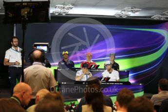 World © Octane Photographic Ltd. F1 FIA Driver Press Conference part1, Yas Marina circuit, Abu Dhabi. Thursday 24th November 2016. McLaren Honda – Jenson Button, Williams Martini Racing – Felipe Massa, Sauber F1 Team – Felipe Nasr, Scuderia Ferrari – Kimi Raikkonen and Red Bull Racing – Max Verstappen. Digital Ref :
