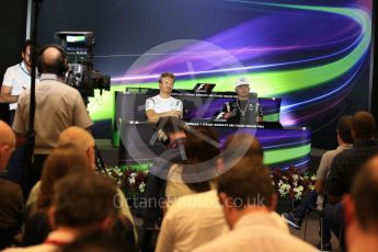World © Octane Photographic Ltd. F1 FIA Driver Press Conference part2, Yas Marina circuit, Abu Dhabi. Thursday 24th November 2016. Mercedes AMG Petronas – Lewis Hamilton and Nico Rosberg . Digital Ref :