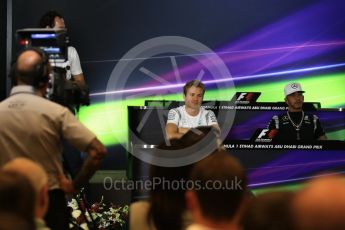 World © Octane Photographic Ltd. F1 FIA Driver Press Conference part2, Yas Marina circuit, Abu Dhabi. Thursday 24th November 2016. Mercedes AMG Petronas – Lewis Hamilton and Nico Rosberg . Digital Ref :