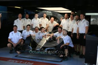 World © Octane Photographic Ltd. Mercedes AMG Petronas W07 Hybrid – Lewis Hamilton's pit crew. Sunday 27th November 2016, F1 Abu Dhabi GP . Yas Marina circuit, Abu Dhabi. Digital Ref :