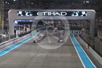 World © Octane Photographic Ltd. Pierre Gasly leads the race start. Saturday 26th November 2016, GP2 Race 1, Yas Marina Circuit, Abu Dhabi. Digital Ref :