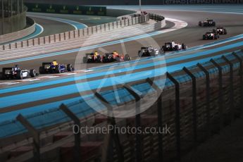 World © Octane Photographic Ltd. Pierre Gasly leads the race start. Saturday 26th November 2016, GP2 Race 1, Yas Marina Circuit, Abu Dhabi. Digital Ref :