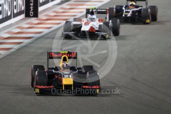 World © Octane Photographic Ltd. Pierre Gasly leads the race start. Saturday 26th November 2016, GP2 Race 1, Yas Marina Circuit, Abu Dhabi. Digital Ref :