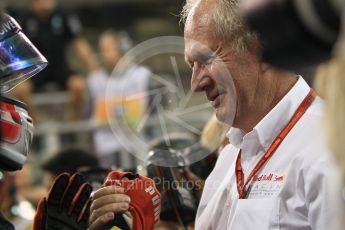 World © Octane Photographic Ltd. Prema Racing - GP2/11 – Pierre Gasly and Dr.Helmut Marko. Saturday 26th November 2016, GP2 Race 1, Yas Marina Circuit, Abu Dhabi. Digital Ref :