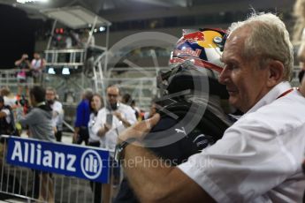 World © Octane Photographic Ltd. Prema Racing - GP2/11 – Pierre Gasly and Dr.Helmut Marko. Saturday 26th November 2016, GP2 Race 1, Yas Marina Circuit, Abu Dhabi. Digital Ref :