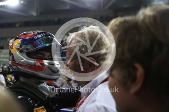 World © Octane Photographic Ltd. Prema Racing - GP2/11 – Pierre Gasly and Dr.Helmut Marko. Saturday 26th November 2016, GP2 Race 1, Yas Marina Circuit, Abu Dhabi. Digital Ref :