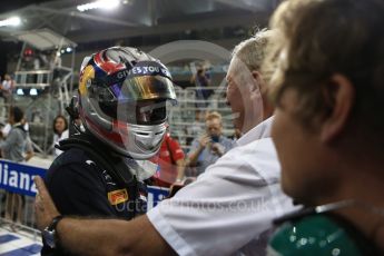 World © Octane Photographic Ltd. Prema Racing - GP2/11 – Pierre Gasly and Dr.Helmut Marko. Saturday 26th November 2016, GP2 Race 1, Yas Marina Circuit, Abu Dhabi. Digital Ref :