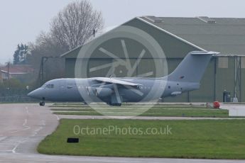 World © Octane Photographic Ltd. April 15th 2016 RAF Coningsby. BAe146 C3. Digital Ref :