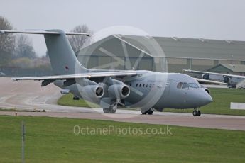 World © Octane Photographic Ltd. April 15th 2016 RAF Coningsby. BAe146 C3. Digital Ref :