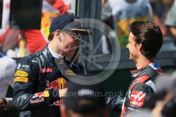 World © Octane Photographic Ltd. Haas F1 Team - Esteban Gutierrez and Red Bull Racing - Daniil Kvyat. Sunday 20th March 2016, F1 Australian GP - Class of 2016, Melbourne, Albert Park, Australia. Digital Ref : 1529LB1D6045