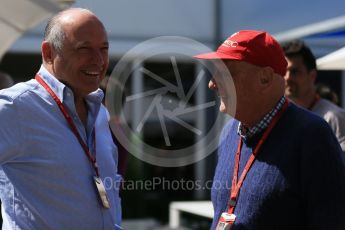 World © Octane Photographic Ltd. McLaren Honda - Ron Dennis and Niki Lauda. Sunday 20th March 2016, F1 Australian GP, Melbourne, Albert Park, Australia. Digital Ref : 1523LB1D6021