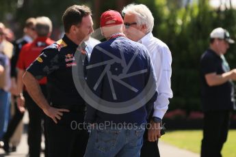 World © Octane Photographic Ltd. Christian Horner, Charlie Whiting and Niki Lauda. Sunday 20th March 2016, F1 Australian GP, Melbourne, Albert Park, Australia. Digital Ref : 1523LB1D6030
