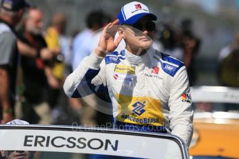 World © Octane Photographic Ltd. Sauber F1 Team – Marcus Ericsson. Sunday 20th March 2016, F1 Australian GP - Drivers Parade, Melbourne, Albert Park, Australia. Digital Ref : 1523LB1D6313