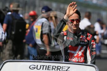 World © Octane Photographic Ltd. Haas F1 Team - Esteban Gutierrez. Sunday 20th March 2016, F1 Australian GP - Drivers Parade, Melbourne, Albert Park, Australia. Digital Ref : 1523LB1D6435