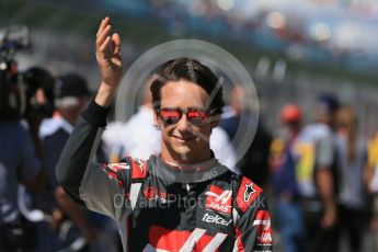 World © Octane Photographic Ltd. Haas F1 Team - Esteban Gutierrez. Sunday 20th March 2016, F1 Australian GP - Drivers Parade, Melbourne, Albert Park, Australia. Digital Ref : 1523LB1D6443