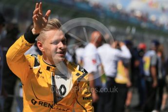 World © Octane Photographic Ltd. Renault Sport F1 Team - Kevin Magnussen. Sunday 20th March 2016, F1 Australian GP - Drivers Parade, Melbourne, Albert Park, Australia. Digital Ref : 1523LB1D6519