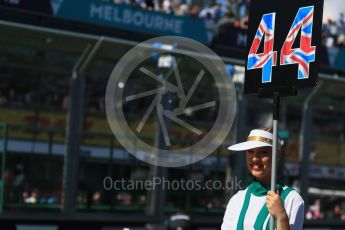 World © Octane Photographic Ltd. Mercedes AMG Petronas – Lewis Hamilton. Sunday 20th March 2016, F1 Australian GP - Grid, Melbourne, Albert Park, Australia. Digital Ref : 1523LB1D6604