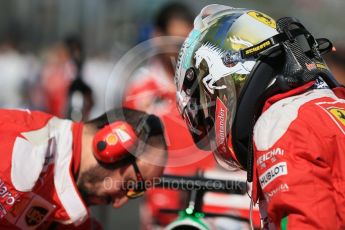 World © Octane Photographic Ltd. Scuderia Ferrari – Sebastian Vettel. Sunday 20th March 2016, F1 Australian GP - Grid, Melbourne, Albert Park, Australia. Digital Ref : 1523LB1D6698