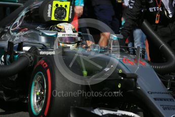 World © Octane Photographic Ltd. Mercedes AMG Petronas – Lewis Hamilton. Sunday 20th March 2016, F1 Australian GP - Grid, Melbourne, Albert Park, Australia. Digital Ref : 1523LB1D6707