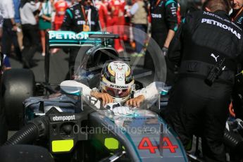 World © Octane Photographic Ltd. Mercedes AMG Petronas – Lewis Hamilton. Sunday 20th March 2016, F1 Australian GP - Grid, Melbourne, Albert Park, Australia. Digital Ref : 1523LB1D6745
