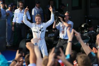 World © Octane Photographic Ltd. Mercedes AMG Petronas – Nico Rosberg. Sunday 20th March 2016, F1 Australian GP Race - Parc Ferme, Melbourne, Albert Park, Australia. Digital Ref : 1525LB1D7516
