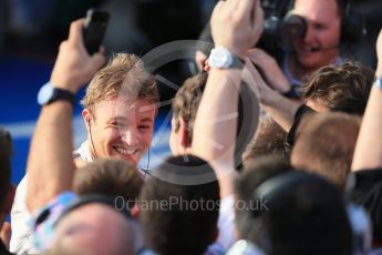 World © Octane Photographic Ltd. Mercedes AMG Petronas – Nico Rosberg. Sunday 20th March 2016, F1 Australian GP Race - Parc Ferme, Melbourne, Albert Park, Australia. Digital Ref : 1525LB1D7547