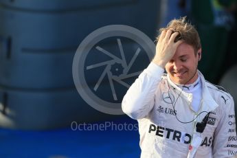 World © Octane Photographic Ltd. Mercedes AMG Petronas – Nico Rosberg. Sunday 20th March 2016, F1 Australian GP Race - Parc Ferme, Melbourne, Albert Park, Australia. Digital Ref : 1525LB1D7575