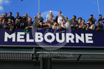 World © Octane Photographic Ltd. Fans at Melbourne. Sunday 20th March 2016, F1 Australian GP Race – Parc Ferme, Melbourne, Albert Park, Australia. Digital Ref : 1525LB1D7639