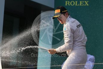 World © Octane Photographic Ltd. Mercedes AMG Petronas – Nico Rosberg. Sunday 20th March 2016, F1 Australian GP Race - Podium, Melbourne, Albert Park, Australia. Digital Ref : 1525LB1D7969