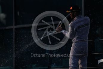 World © Octane Photographic Ltd. Mercedes AMG Petronas – Lewis Hamilton. Sunday 20th March 2016, F1 Australian GP Race - Podium, Melbourne, Albert Park, Australia. Digital Ref : 1525LB1D7979d