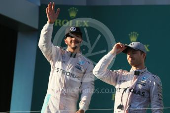 World © Octane Photographic Ltd. Mercedes AMG Petronas – Nico Rosberg. Sunday 20th March 2016, F1 Australian GP Race - Podium, Melbourne, Albert Park, Australia. Digital Ref : 1525LB1D8310