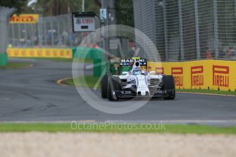 World © Octane Photographic Ltd. Williams Martini Racing, Williams Mercedes FW38 – Valtteri Bottas. Friday 18th March 2016, F1 Australian GP Practice 1, Melbourne, Albert Park, Australia. Digital Ref : 1516LB1D1898