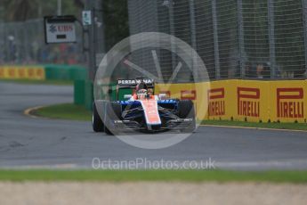 World © Octane Photographic Ltd. Manor Racing MRT05 - Pascal Wehrlein. Friday 18th March 2016, F1 Australian GP Practice 1, Melbourne, Albert Park, Australia. Digital Ref : 1516LB1D2082