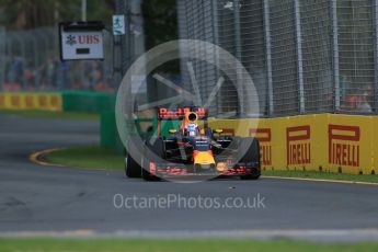 World © Octane Photographic Ltd. Red Bull Racing RB12 – Daniel Ricciardo. Friday 18th March 2016, F1 Australian GP Practice 1, Melbourne, Albert Park, Australia. Digital Ref : 1516LB1D2135