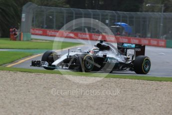 World © Octane Photographic Ltd. Mercedes AMG Petronas W07 Hybrid – Lewis Hamilton. Friday 18th March 2016, F1 Australian GP Practice 1, Melbourne, Albert Park, Australia. Digital Ref : 1516LB1D3000