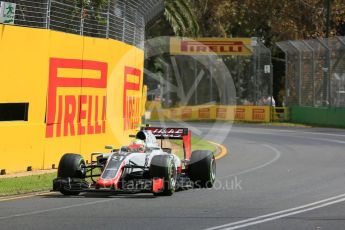 World © Octane Photographic Ltd. Haas F1 Team VF-16 - Esteban Gutierrez. Friday 18th March 2016, F1 Australian GP Practice 1, Melbourne, Albert Park, Australia. Digital Ref : 1516LB5D1177