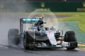 World © Octane Photographic Ltd. Mercedes AMG Petronas W07 Hybrid– Nico Rosberg. Friday 18th March 2016, F1 Australian GP Practice 2, Melbourne, Albert Park, Australia. Digital Ref : 1517LB1D3230