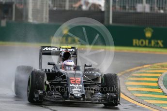 World © Octane Photographic Ltd. McLaren Honda MP4-31 – Jenson Button. Friday 18th March 2016, F1 Australian GP Practice 2, Melbourne, Albert Park, Australia. Digital Ref : 1517LB1D3263