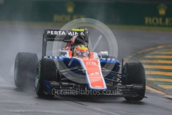 World © Octane Photographic Ltd. Manor Racing MRT05 – Rio Haryanto. Friday 18th March 2016, F1 Australian GP Practice 2, Melbourne, Albert Park, Australia. Digital Ref : 1517LB1D3283